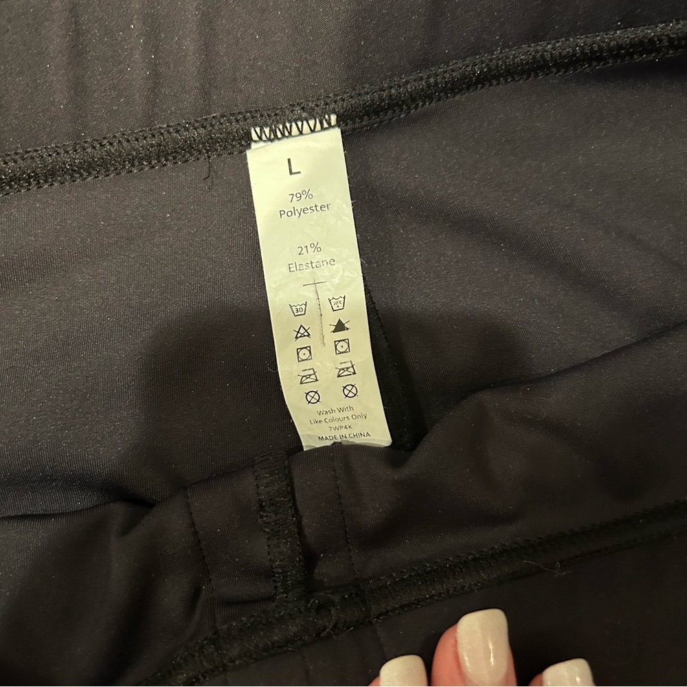Halara women’s black front and back patch pocket dress pants size large